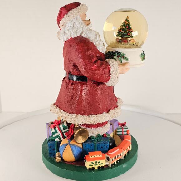 Pfaltzgraff Santa Holding Snow Globe Christmas Heritage Musical Figure 9" w/ Box - Picture 11 of 16